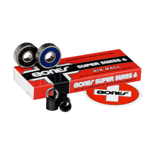 BONES Bearings - SUPER SWISS 6 Balls - 8mm Set of 8