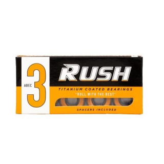 RUSH/ Titanium Coated Bearings/ 8mm/ ABEC-3 (Set of 8)